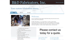 Desktop Screenshot of bdfabricatorsinc.com